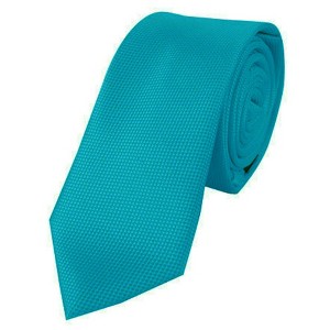 Men's Solid Color Microfiber Poly Woven Slim 2.25 Inch Wide And 57 Inch Long Necktie - 1 of 4