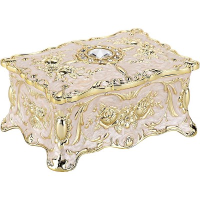 Vintage Jewelry Box, Small Enameled Trinket Box Jewelry Decorative box Keepsake Gift