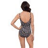 Aqua Green, Women's Princess Seam Shirred One Piece - 3 of 3