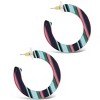 SHINE by Sterling Forever 1.75" Resin Flat Hoop Earrings - image 2 of 3