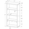 Monarch Specialties Bookshelf Bookcase Etagere 5 Tier 48InchH Office Bedroom Laminate Grey Contemporary Modern - 3 of 4