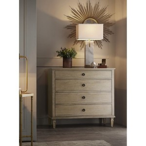 VYNXARIA French inspired 4 drawer dresser,Light natural finish with wire brush detail - 1 of 4