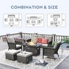 Brafab 6-Piece Patio Furniture Set with Fire Pit Table 44", Outdoor Patio Conversation Sets W/Loveseats for Yard, Garden, Porch - 2 of 4