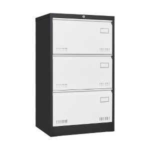 Metal Filing Cabinets With Lock Filing Cabinet Lateral File Cabinet 3 Drawer For Legal Letter A4 F4 Home Office - 1 of 4