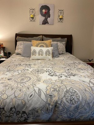 Loleta Blue White 8-Piece Comforter Bed Set - #544T1