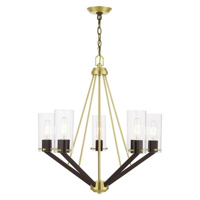 Livex Lighting Beckett 5 - Light Chandelier in  Satin Brass/Bronze