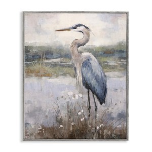 Stupell Industries Coastal Heron on Riverbank, 30" x 24" - 1 of 4