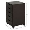 NicBex 3 Drawer Mobile File Cabinet with Casters,Office Cabinet with Grooved Handle Design,Modern Storage Cabinet,Filing Cabinet for Home Office - 3 of 4