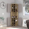 Depot E-Shop Corner Bar Cabinet, Ten Built-in Wine Rack - 2 of 4