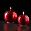 7"H & 5.5"H Sullivans Christmas Red LED Ball Candle Set of 2, Indoor Christmas Decor - 4 of 4