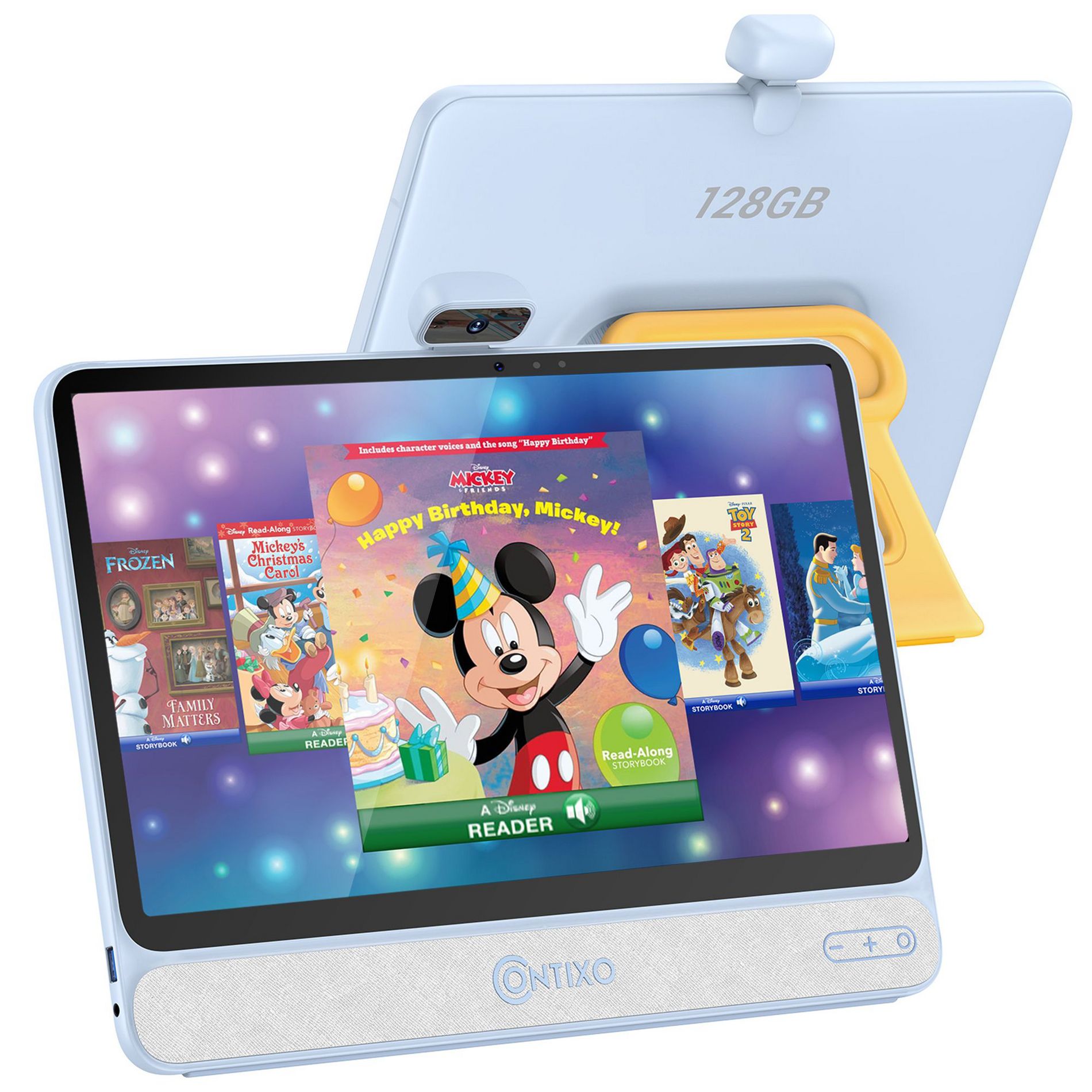 Contixo A3 15.6" Educational Touch Screen Android 11 HD 128GB Tablet Featuring 80 Disney eBooks Videos with 13MP Camera & Built-in 10W Speaker