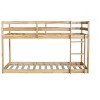 NicBex Twin Over Twin Bunk Bed with Safety Guardrail,Solid Rubber Wooden Loft Bed with Built-in Ladder,Noise Reduced Bunk Beds for Bedroom - 2 of 4