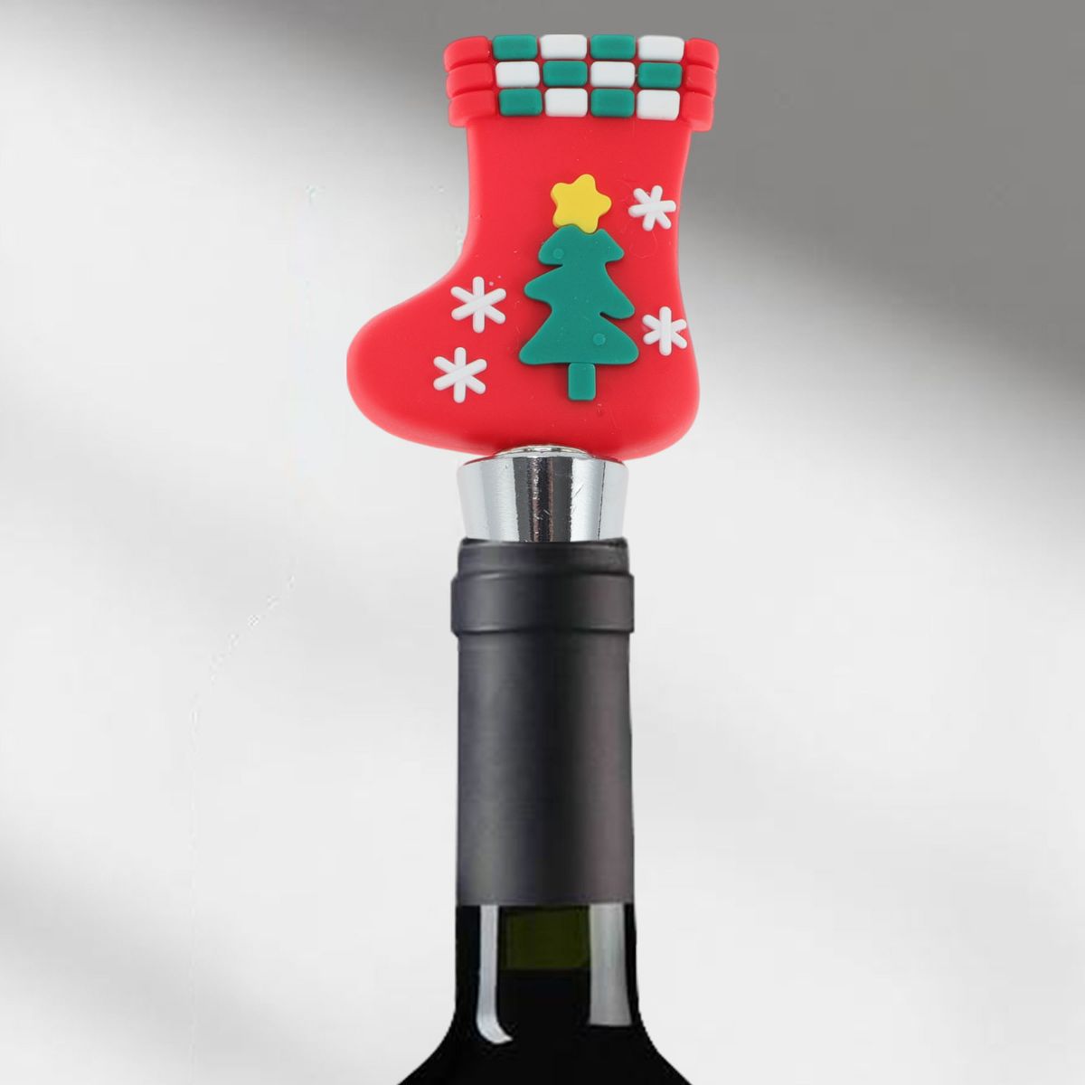 Unique Bargains Christmas Tree Bottle Stopper Zinc Alloy Resin Silicone 1 Pc - thumbnail 2