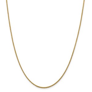 Black Bow Jewelry 1.5mm 14k Yellow Gold Solid Wheat Chain Necklace - 1 of 4