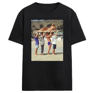 Beverly Hills 90210 Donna & The Boys Adult Black Short Sleeve Tee - 1 of 3