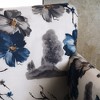 Floral Fabric Contemporary Tufted Club Chair with Nailhead Accents, Turned Birch Wood Legs, and Plush Cushioned Seating - 4 of 4