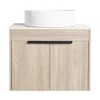 Alilang 35.60 Inch Modern Vanity Cabinet with Vessel Sink and Marble Top-White Oak - 3 of 4