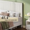 AMERLIFE 48.4" Solid Wood Bed Frame, Mid-Century  Bed with Arched Lines Headboard, No Box Spring Needed - 4 of 4
