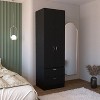 Depot E-Shop Armoire Wardrobe 76" H, Hanging Rod, 2 Drawers, 1 Shelf - 2 of 4
