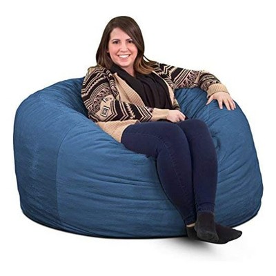 Ultimate Sack 4ft Bean Bag Chair, Oversized Comfortable Indoor Floor Lounger, Giant Foam-Filled Furniture for Relaxing, Cloud Suede