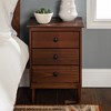 TIRAMISUBEST Classic 3-Drawer Solid Wood Nightstand - Walnut - Walnut Mobile File Cabinet - 2 of 4