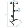 Mount-It! Adjustable Mobile Standing PC Workstation & Computer Cart with Adjustable Keyboard Tray and CPU Holder | Fits Monitors 13 to 32 in. - 3 of 4