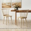 Tangkula 4 PCS Dining Chair Windsor High Spindle Back Wood Kitchen Chairs w/ Rubber Wood Frame - 3 of 4