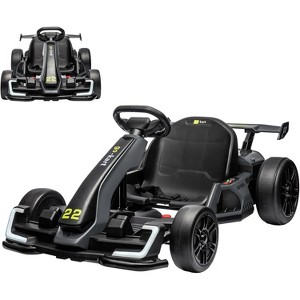 24V Kids Electric Drift Go-Kart, Adjustable Seat, 4 Speed Modes, LED Lights, Music & Horn, Battery-Powered Ride-On for Ages 6-12 - 1 of 4