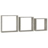 vidaXL Wall Cube Shelves 3 pcs Concrete Gray - 2 of 4