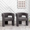 Set of 2 28" Wide Boucle Upholstered Square Armchair - Kinwell - 4 of 4