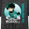 My Hero Academia Deku Crew Neck Short Sleeve Charcoal Heather Women's Night Shirt - 2 of 2