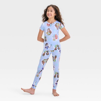 Girls' Disney Princess 3pc Pajama Set - Blue