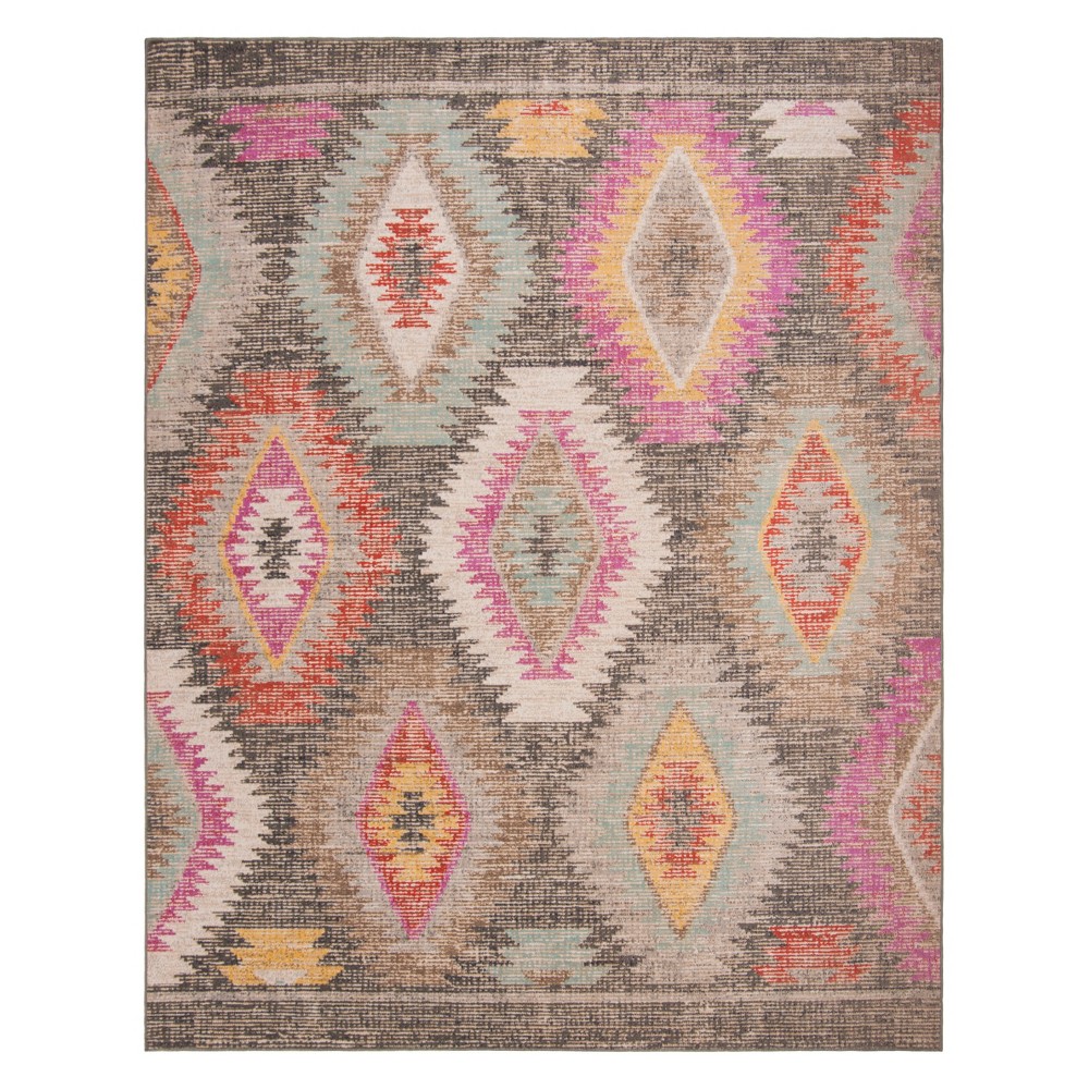 9'x12' Geometric Design Loomed Area Rug Gray - Safavieh