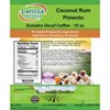 Larissa Veronica Coconut Rum Pimento Sumatra Decaf Coffee (Gourmet, Naturally Flavored, Whole Coffee Beans) (16 oz, ZIN: 563161) - 2 of 4