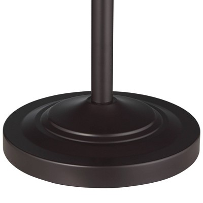 Bronze Metal 3-Piece Floor and Table Lamp Set with Oatmeal Drum Shades