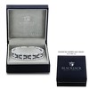 Metallo Stainless Steel Black and Silver CZ Cross Link Bracelet - Silver - 8.5 Inch - 2 of 4