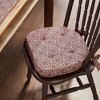 Custom House Burgundy Tan Jacquard Chair Pad 16.5x18 VHC - 4 of 4