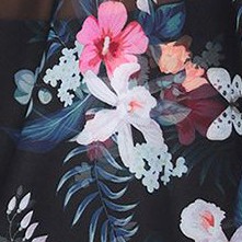 black red white flower