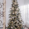 NAYSAYE Party Decoration and Accessories Set of 12 Glass Christmas Ball Hanging Ornament for Holiday Celebration, White, 3.3"*3.3"*0.22" - 4 of 4