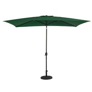 Island Umbrella 10' x 6.5' Rectangular Bimini Market Patio Umbrella Hunter Green