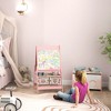 Qaba Toy Box with Lid and Kids Easel with Paper Roll, Blackboard, Whiteboard, Cute Fox Design Kids Activity Furniture Set for Ages 3-8 Years, Pink - 3 of 4