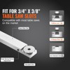 VEVOR Precision Miter Gauge, Standard Slot 3/4'' x 3/8'', Aluminum Alloy Table Saw Miter Gauge with 24 in Grating 15 Angle Stops, Black - 3 of 4