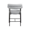 Meridian Furniture,Blake Grey Boucle Fabric Counter Stool, Set of 2 - 2 of 4