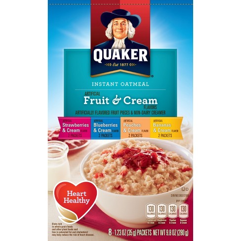 Quaker Fruit & Cream Instant Oatmeal Variety - 10ct : Target