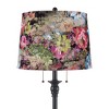 360 Lighting Dyna 58" High Black and Floral Velvet Shade 2-Light Floor Lamp - 2 of 4