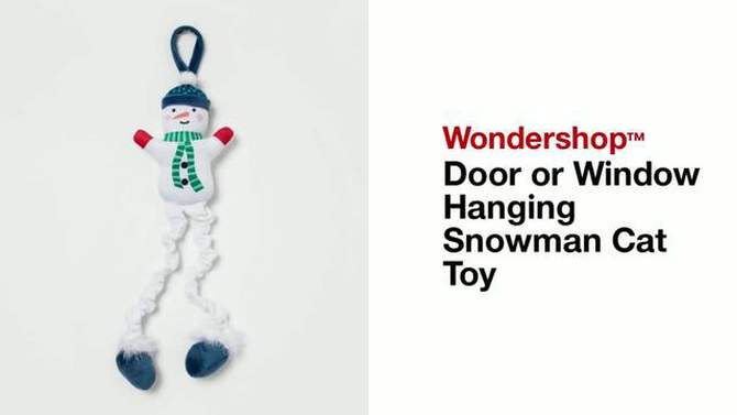 Door or Window Hanging Snowman Cat Toy - Wondershop&#8482;, 2 of 5, play video
