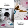 Large Machine Washable Area Rugs 10x14 Modern Flower Carpet with Non-Slip Backing Stain and Water Resistant Soft Low Pile Rugs Farmhouse Accent - 4 of 4