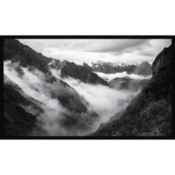 42" x 25" Inca Trail by Pete Olsen Framed Wall Art Print Black - Amanti Art