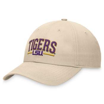 NCAA LSU Tigers Unstructured Washed Cotton Twill Hat - Natural