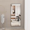 Oversized Black Bathroom Mirror with Removable Tray, Aluminum Framed, ,Full Length Body Mirror for Bedroom - image 2 of 4